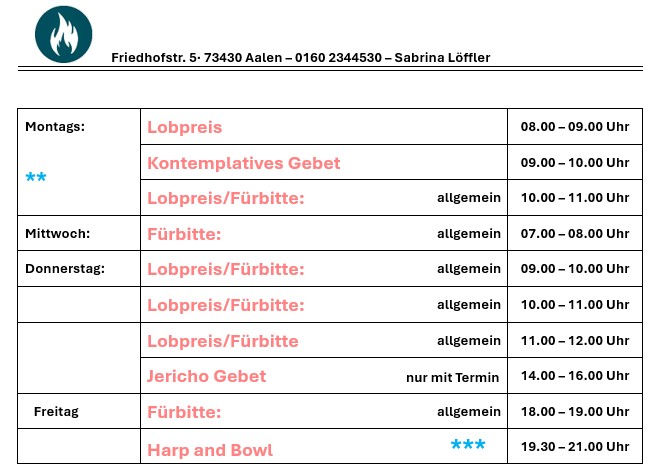 Gebetszeiten